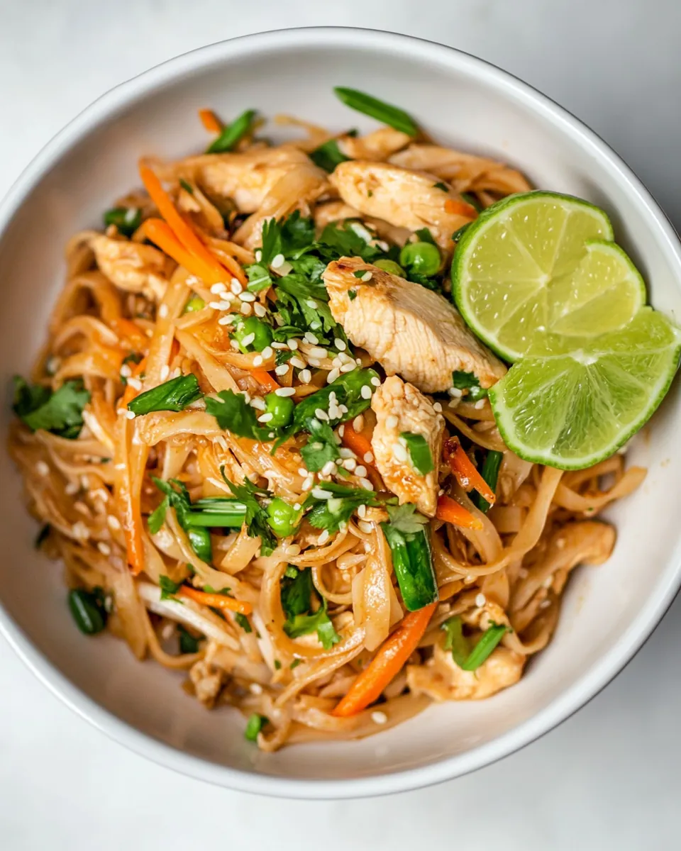 Chicken Stir Fry with Rice Noodles