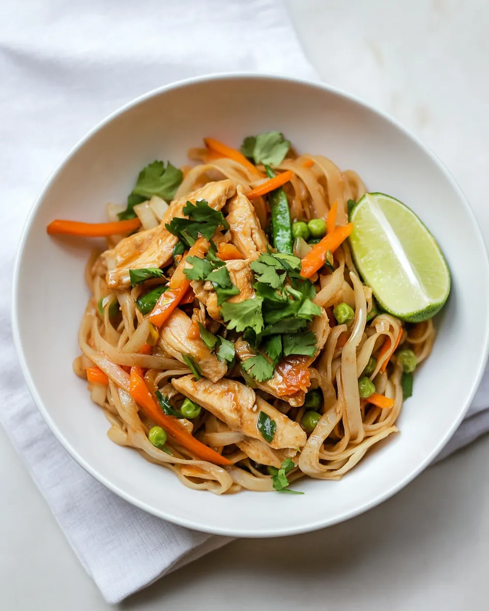 Chicken Stir Fry with Rice Noodles