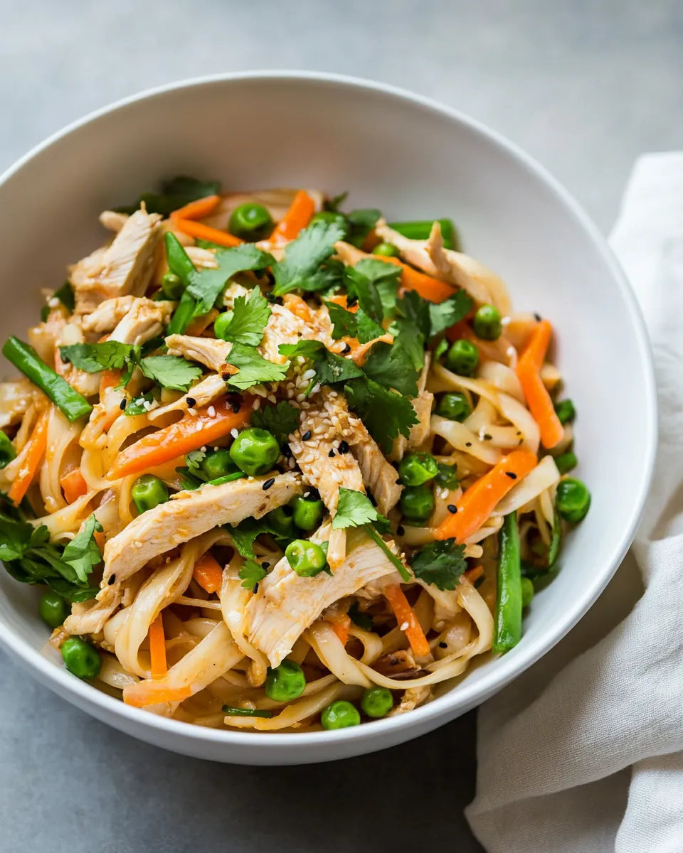 Chicken Stir Fry with Rice Noodles