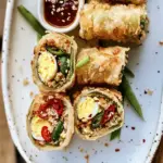 Chili Green Bean and Egg Spring Rolls