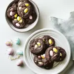 Chocolate Cadbury Egg Cookies