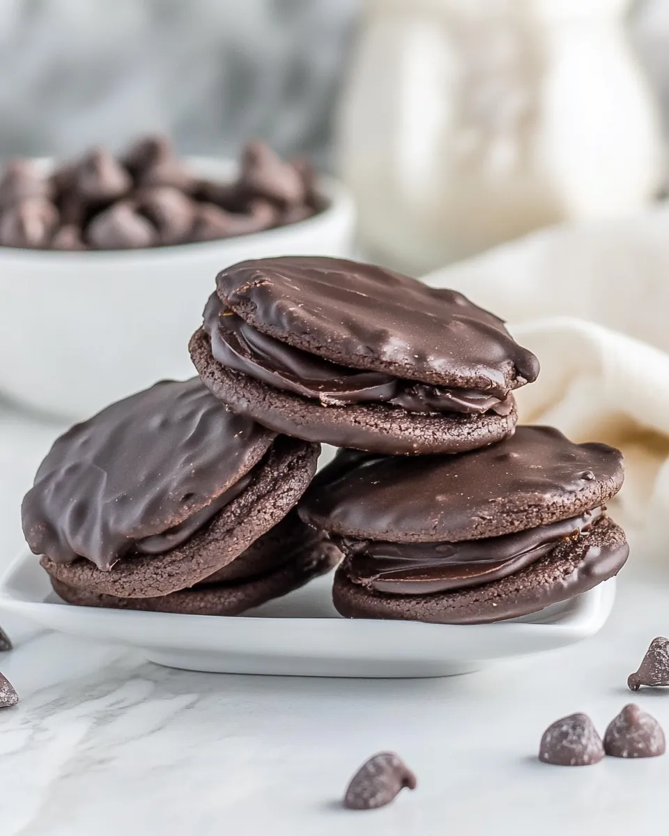 Chocolate Coma Sandwich Cookies