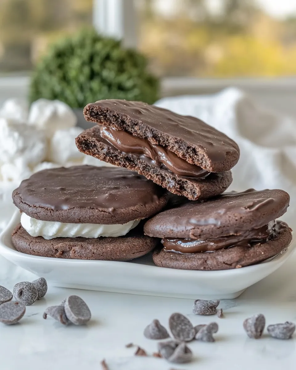 Chocolate Coma Sandwich Cookies