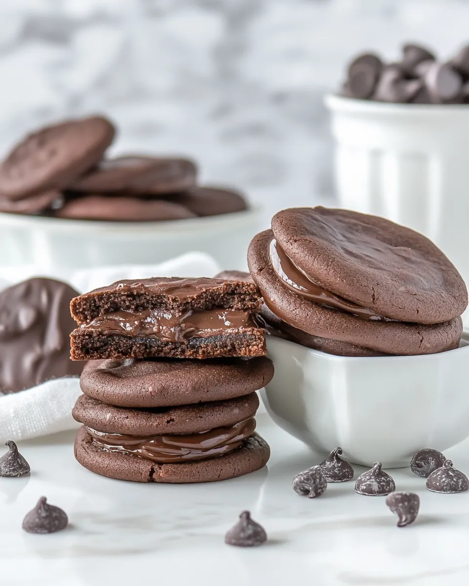 Chocolate Coma Sandwich Cookies