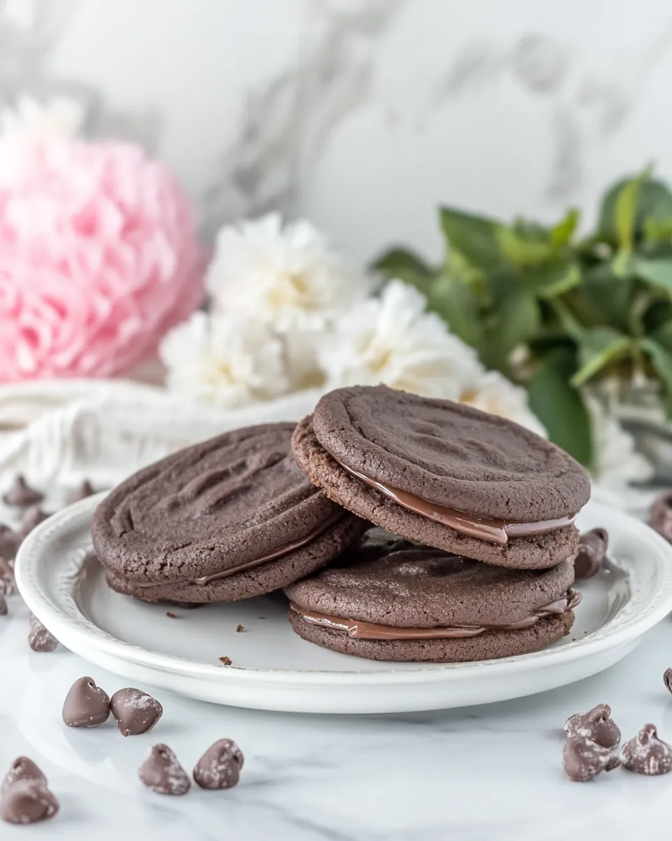 Chocolate Coma Sandwich Cookies