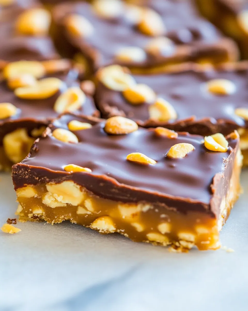 Chocolate Covered Microwave Peanut Brittle