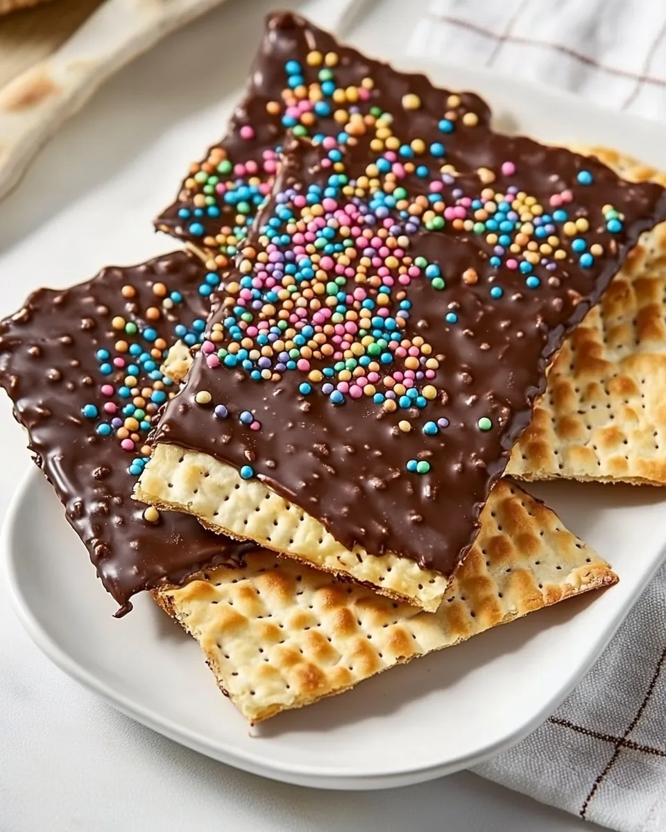 Chocolate Dipped Matzah
