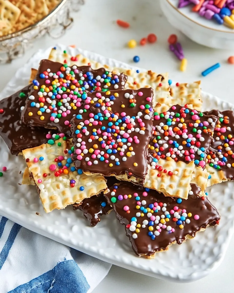 Chocolate Dipped Matzah