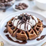 Chocolate Eggnog Waffles