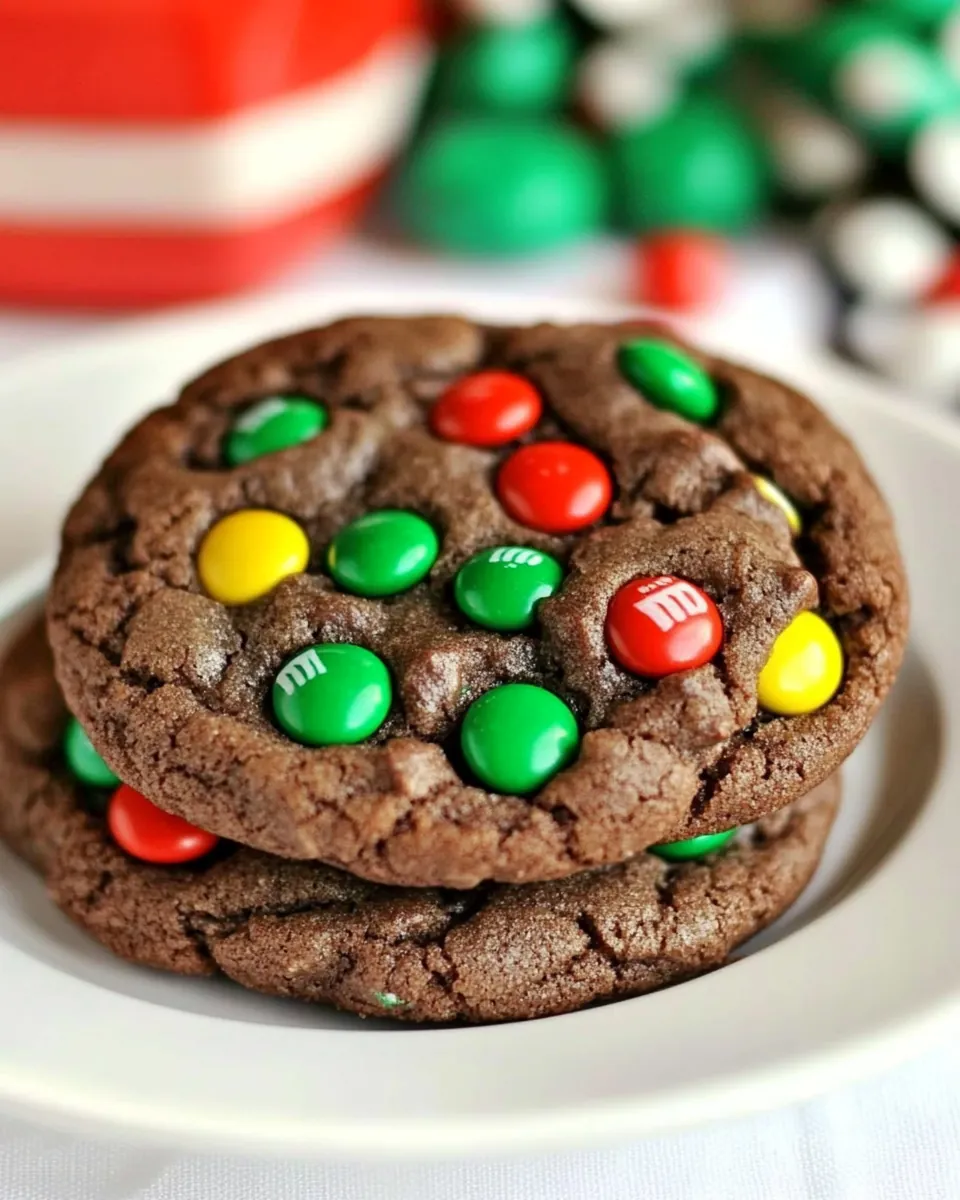Chocolate M&M Cookies