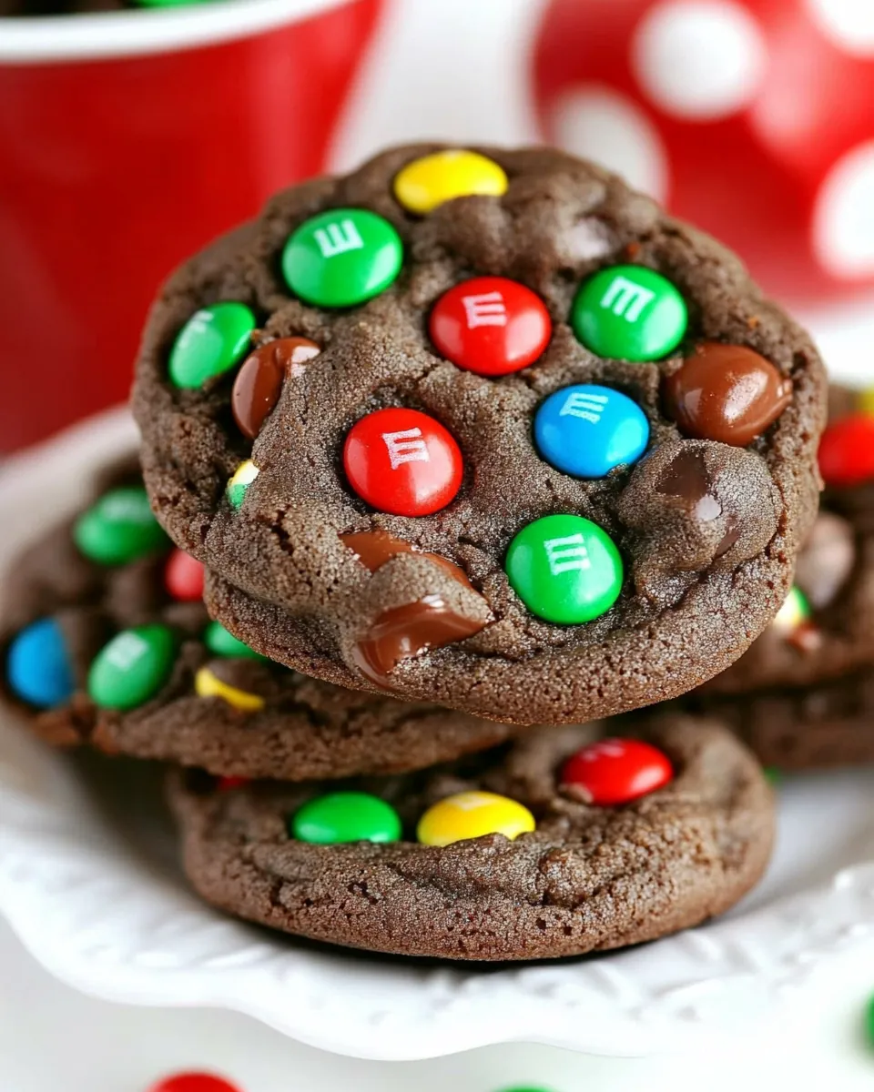 Chocolate M&M Cookies