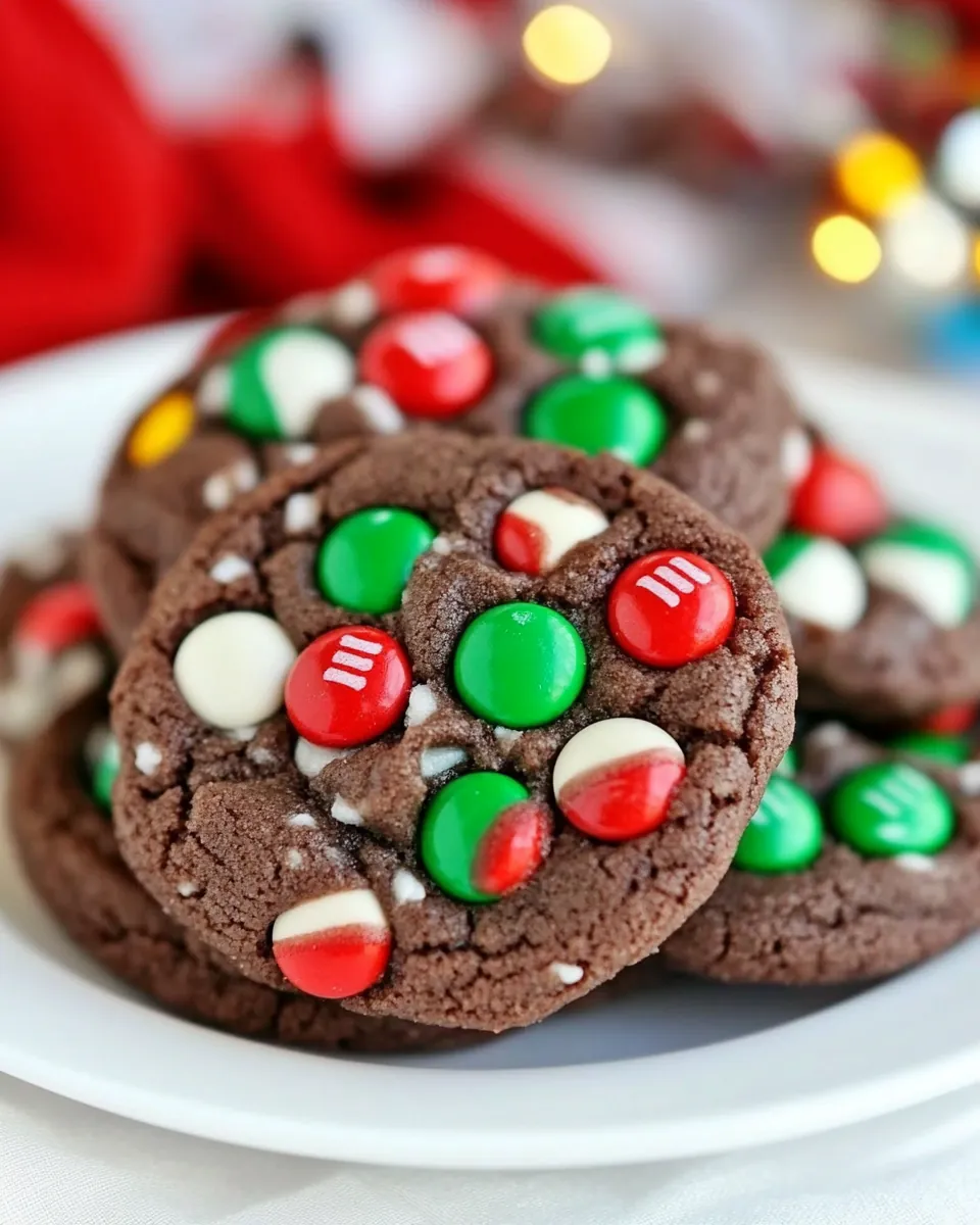 Chocolate M&M Cookies