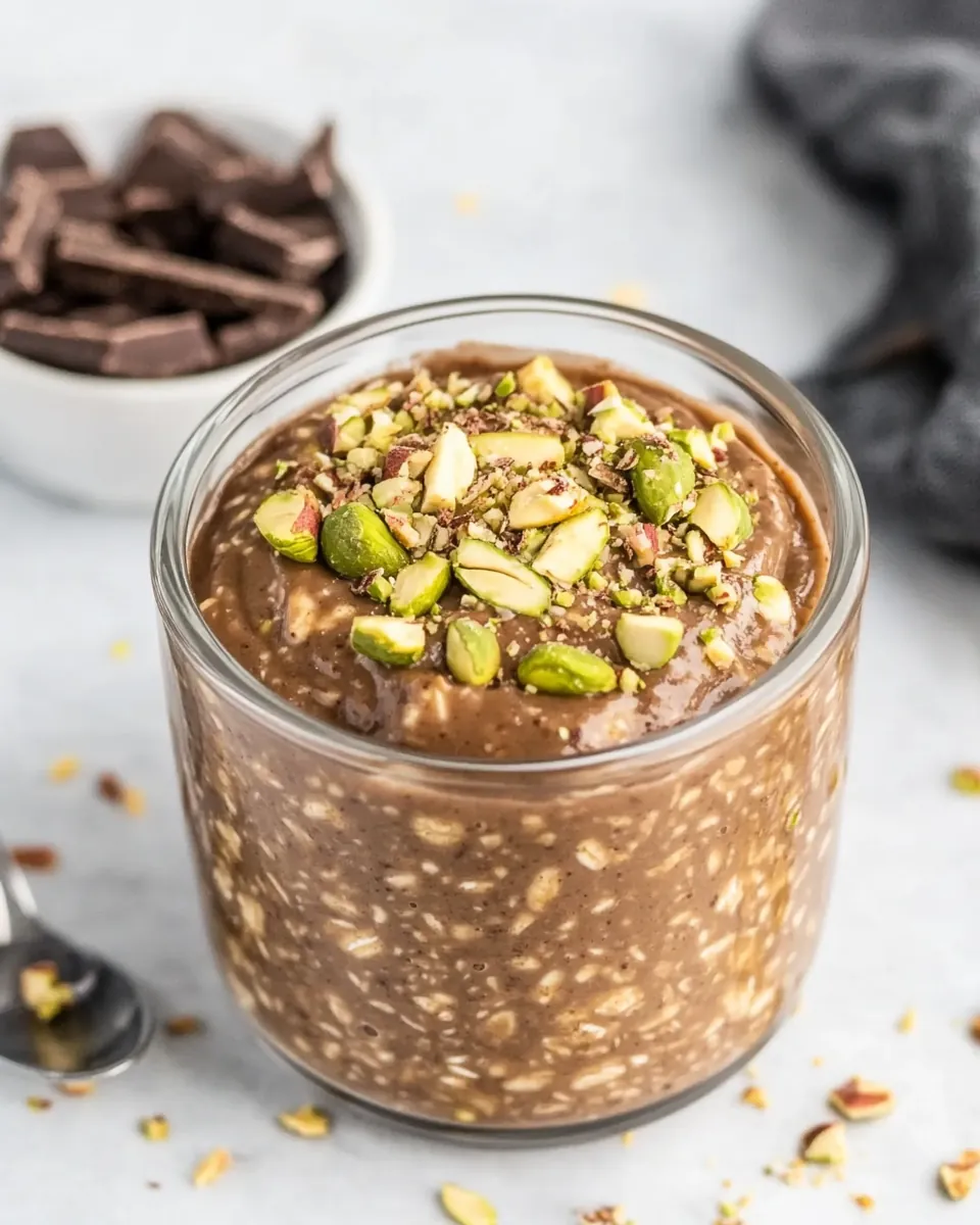 Chocolate Pistachio Overnight Oats