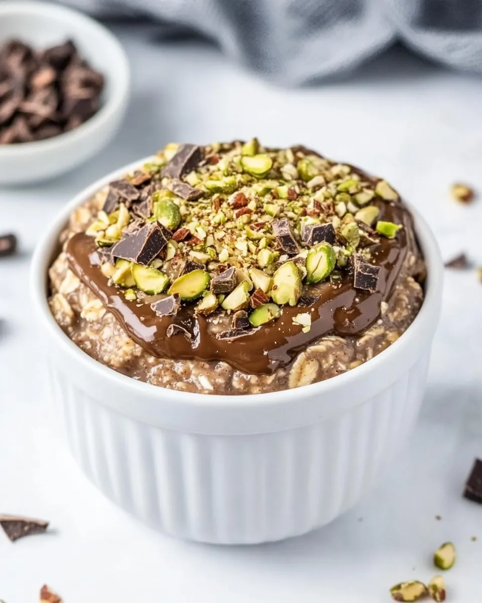 Chocolate Pistachio Overnight Oats
