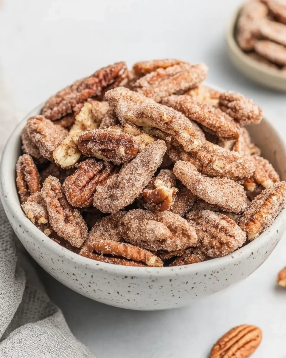 Cinnamon Sugar Candied Pecans