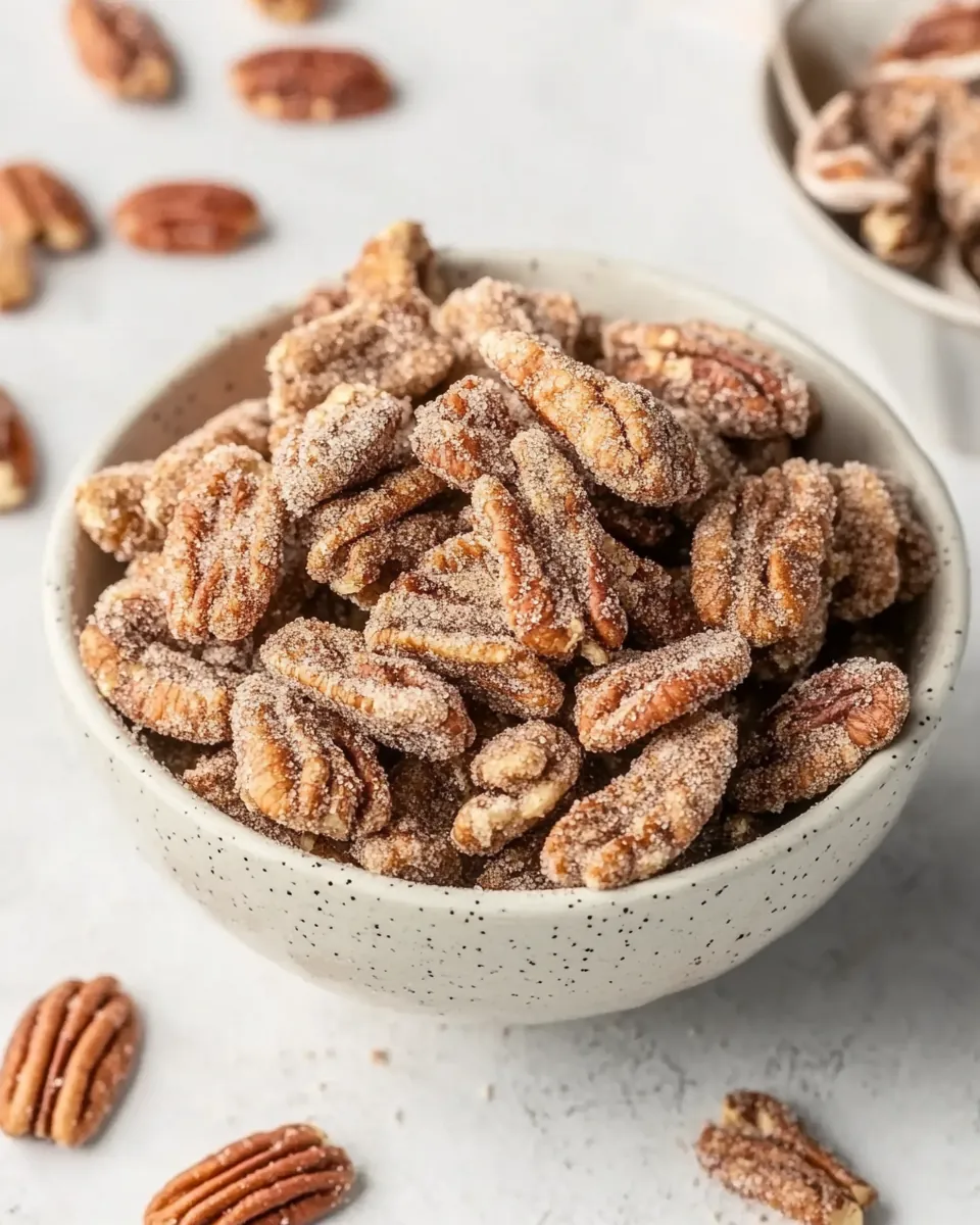 Cinnamon Sugar Candied Pecans