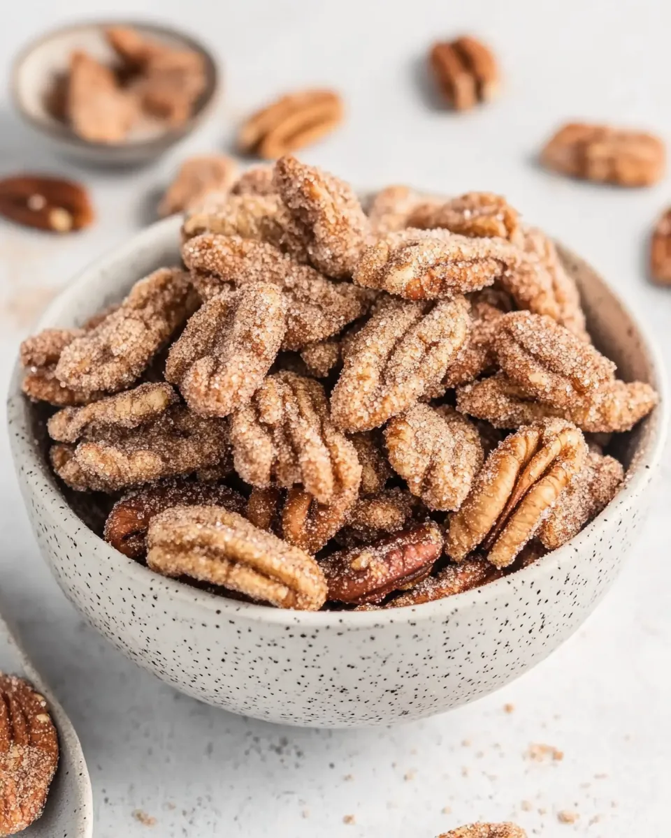 Cinnamon Sugar Candied Pecans