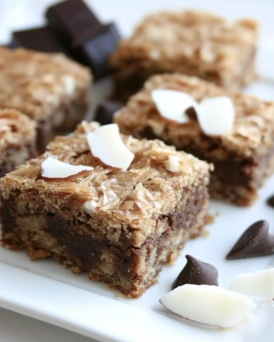 Coconut Chocolate Blondies