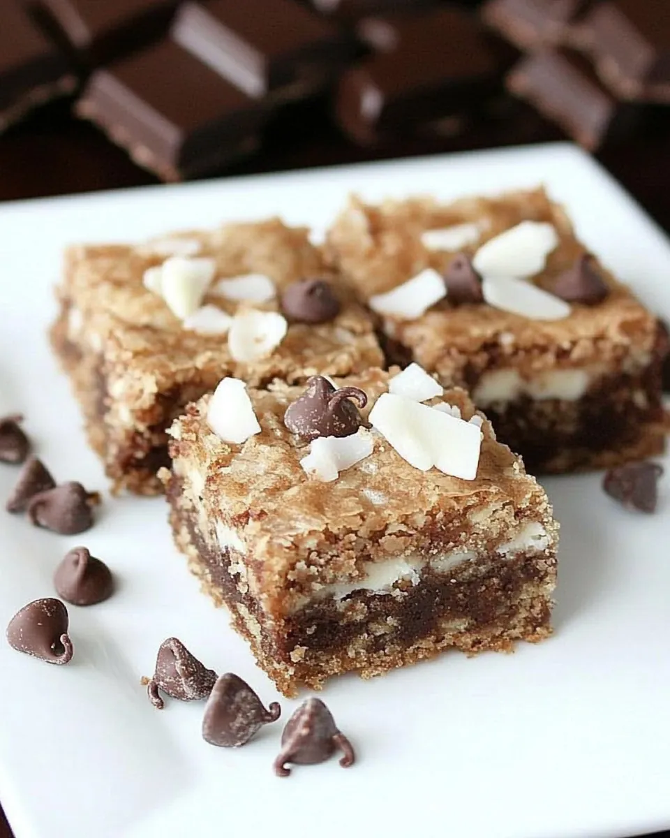 Coconut Chocolate Blondies