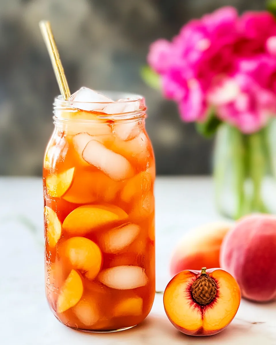 Cold Brew Peach Iced Tea