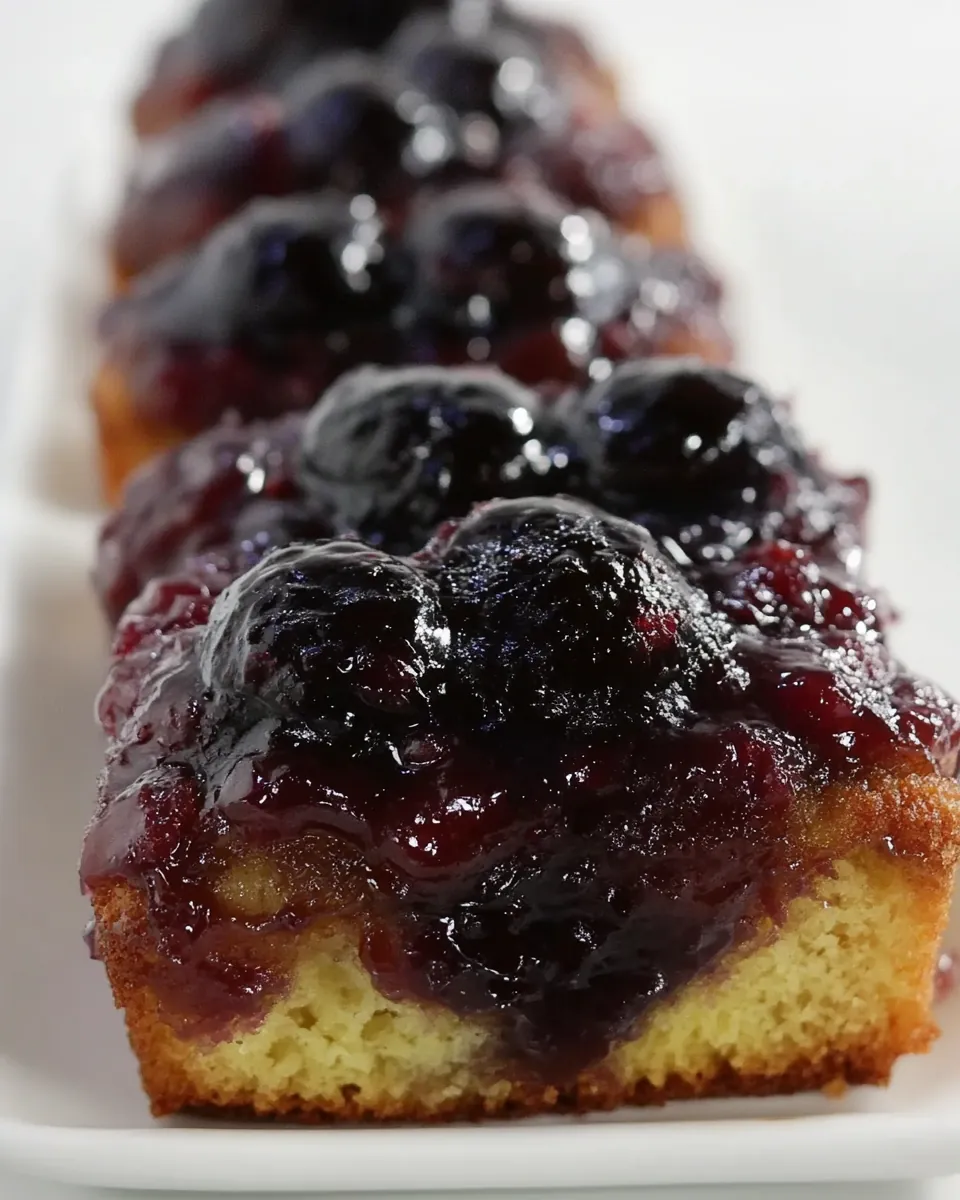 Concord Grape Upside Down Mini Loaf Cakes