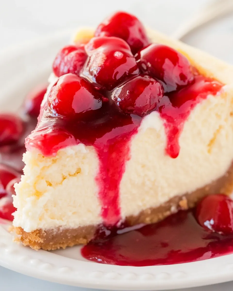 Cranberry Eggnog Cheesecake