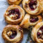 Cranberry Goat Cheese Puff Pastry Swirls