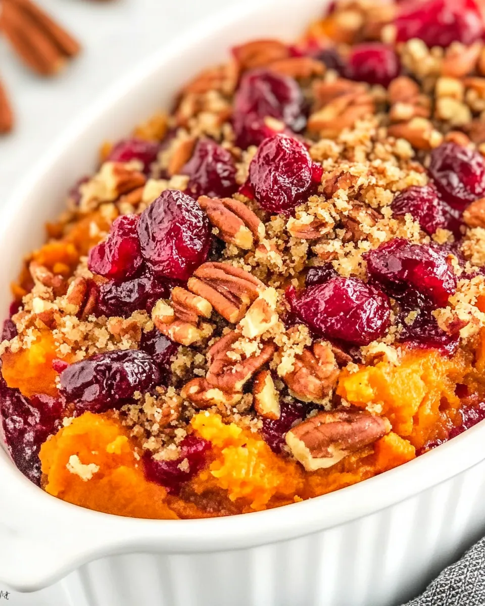 Cranberry Pecan Sweet Potato Casserole