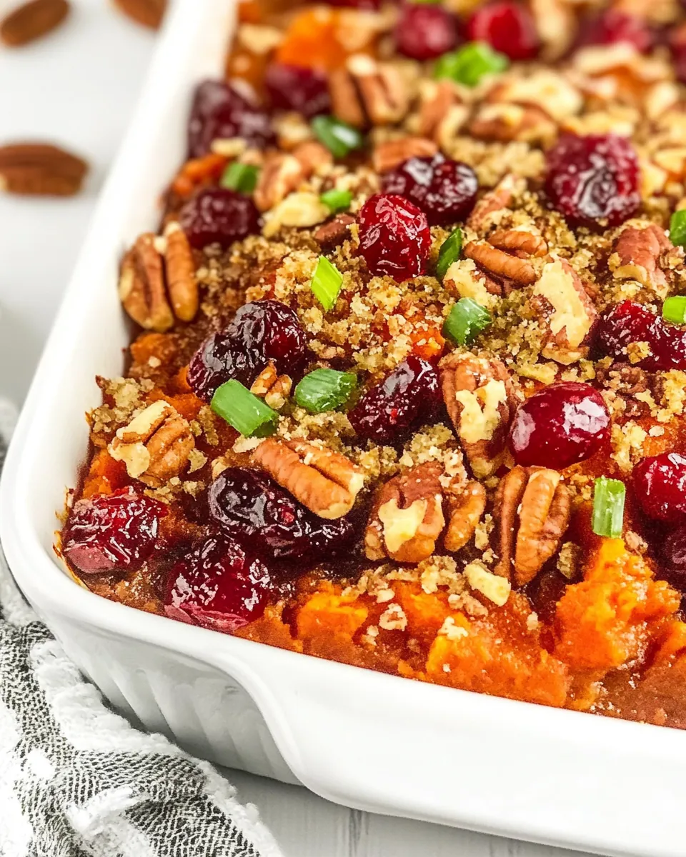 Cranberry Pecan Sweet Potato Casserole