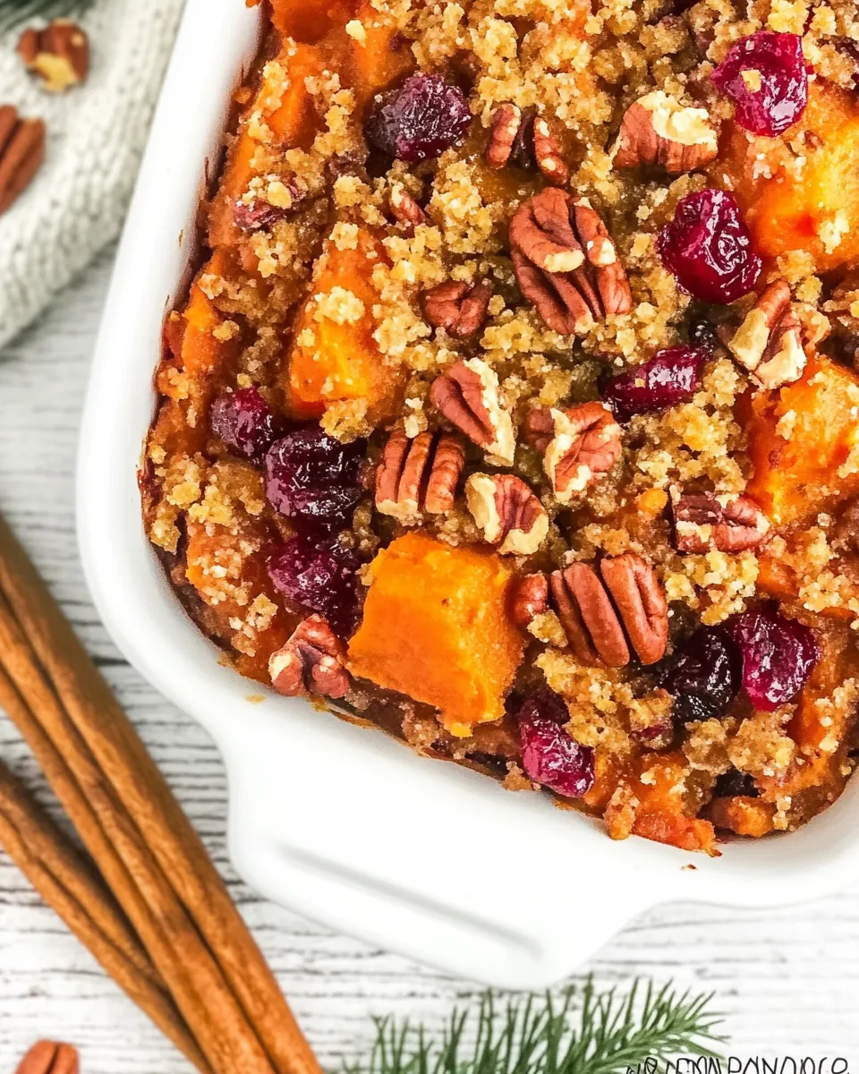 Cranberry Pecan Sweet Potato Casserole