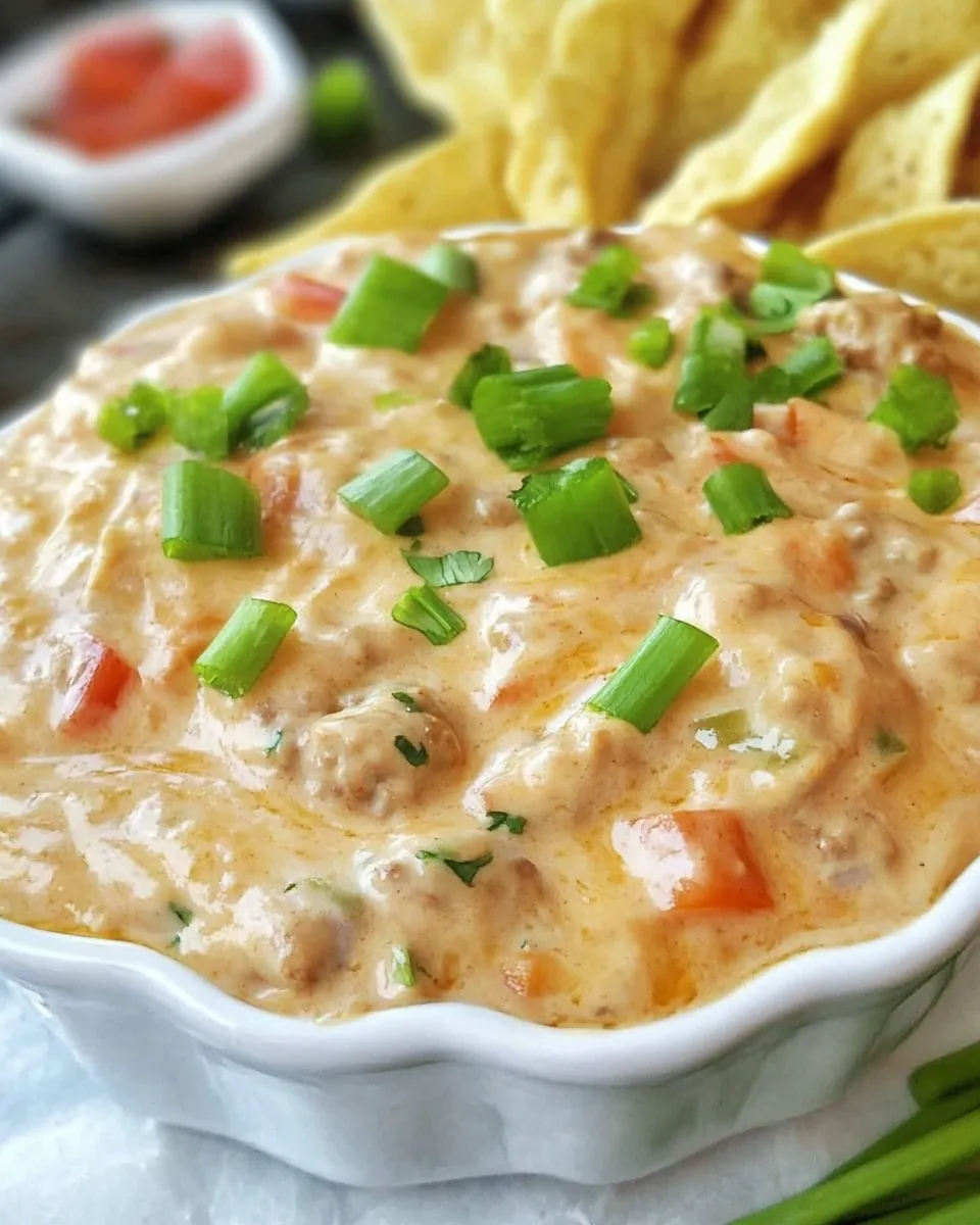 Creamy Sausage Queso Dip