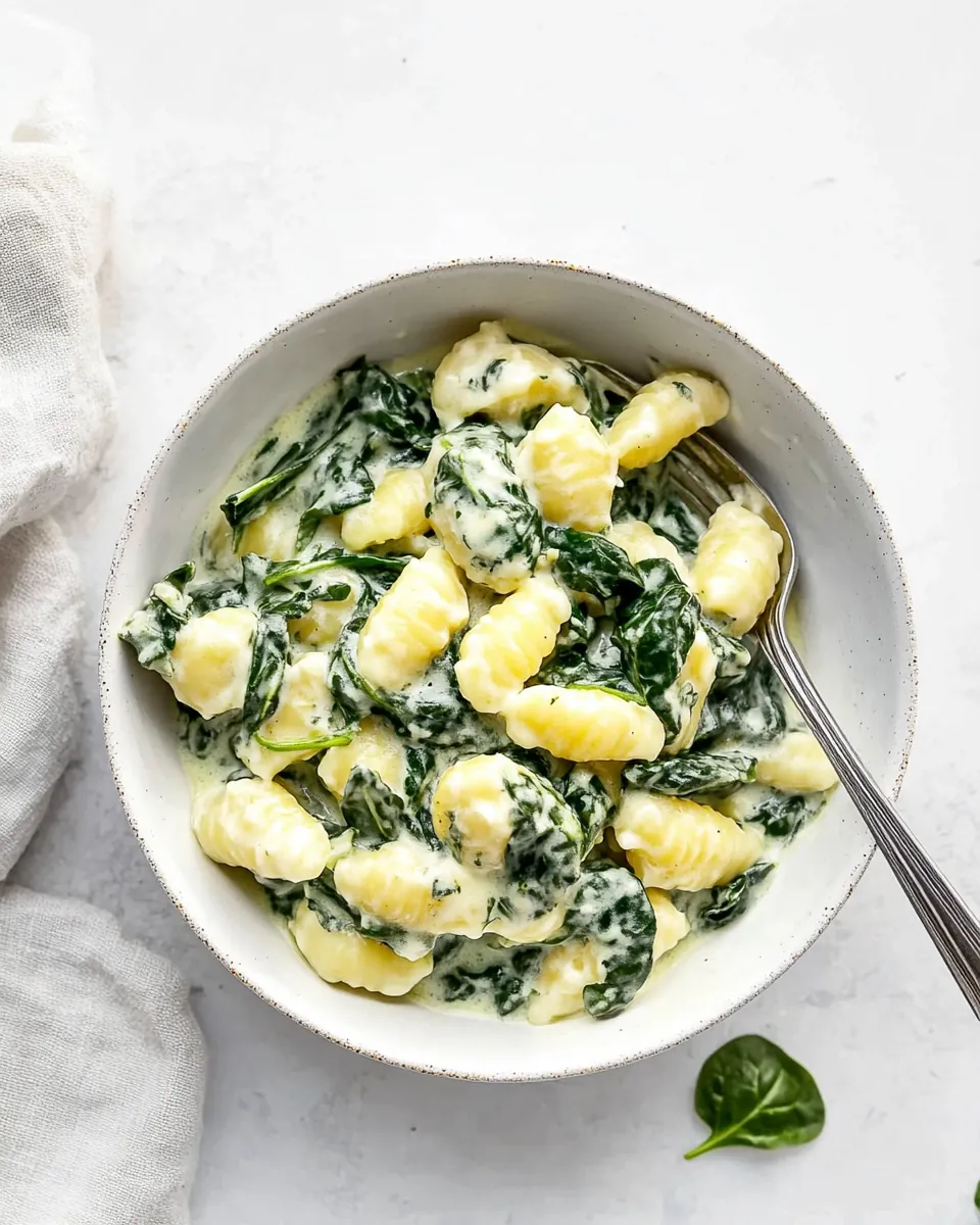Creamy Spinach Gnocchi
