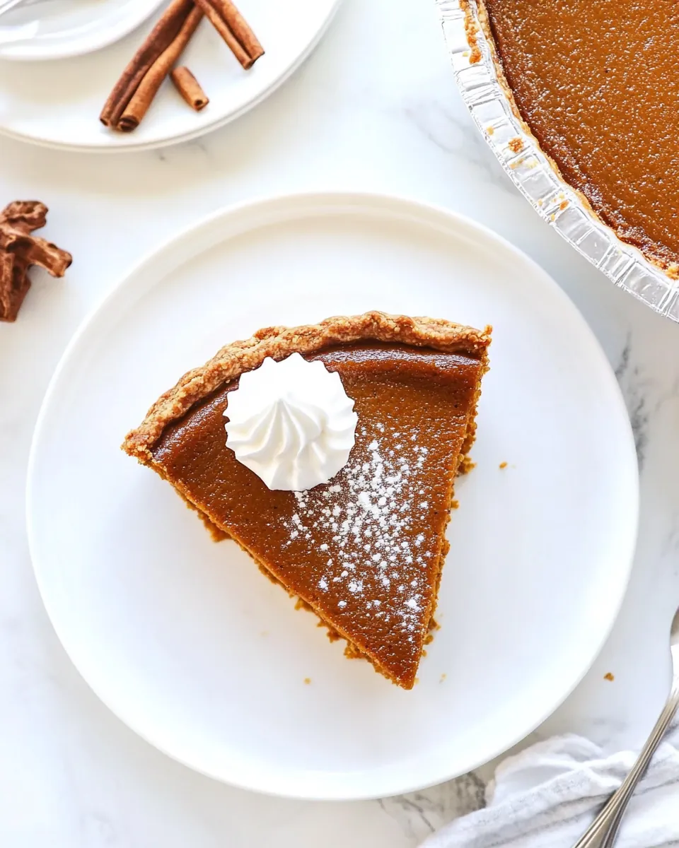 Crustless Pumpkin Pie