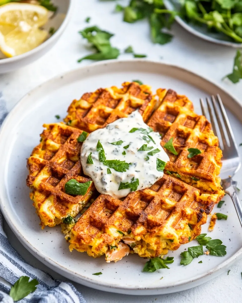 Easy Waffled Salmon Cakes