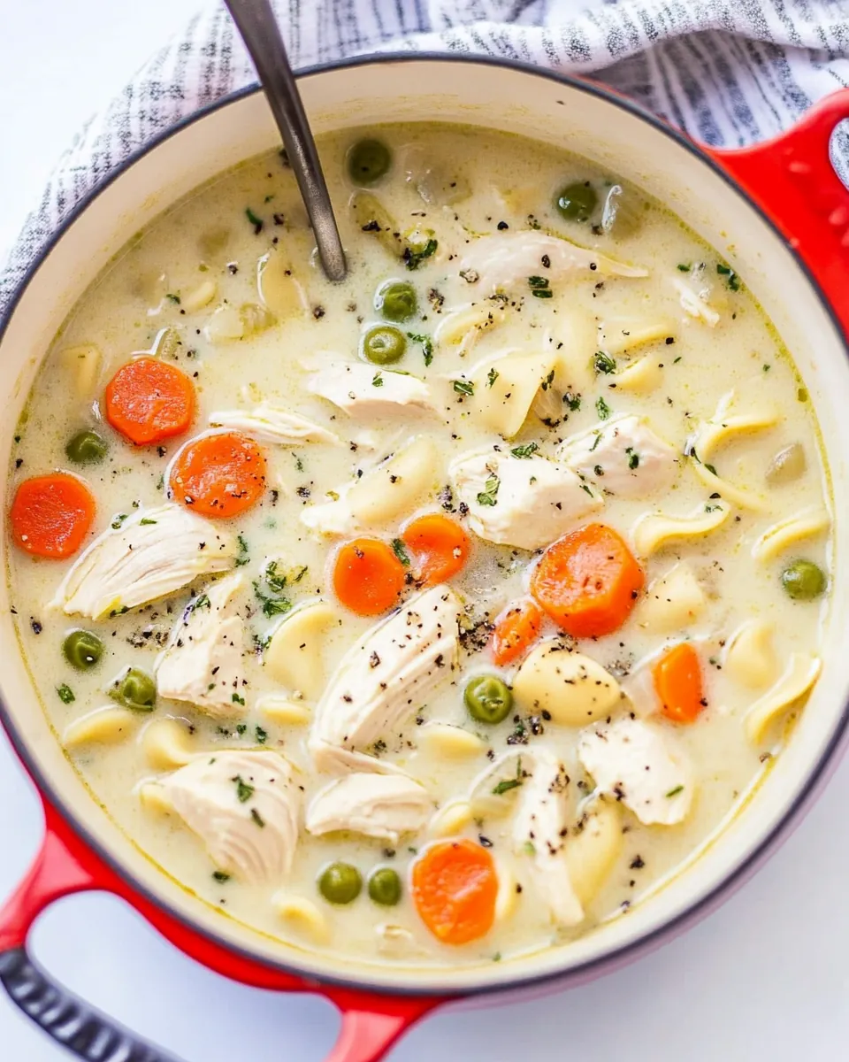 Easy Creamy Chicken Noodle Soup