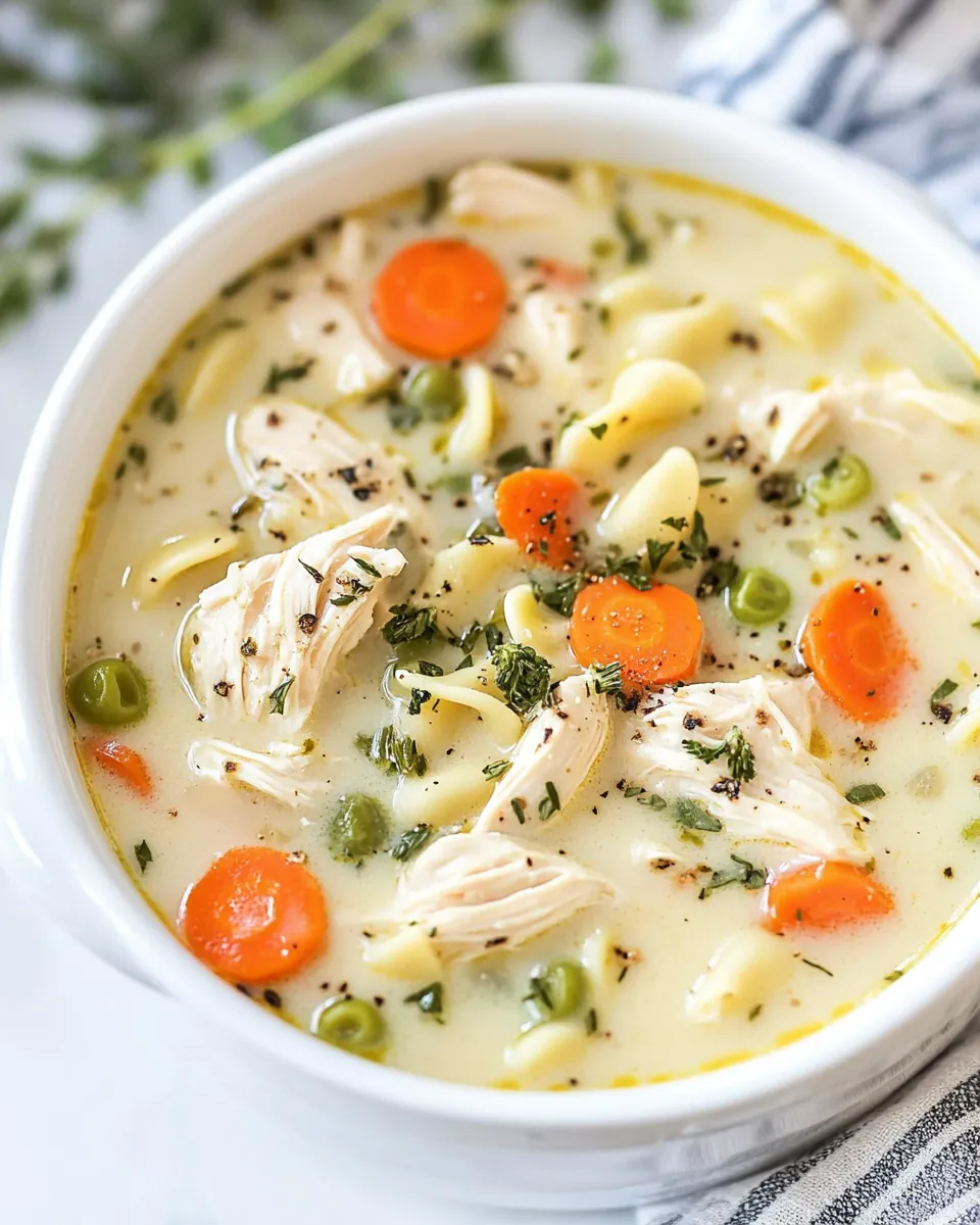 Easy Creamy Chicken Noodle Soup