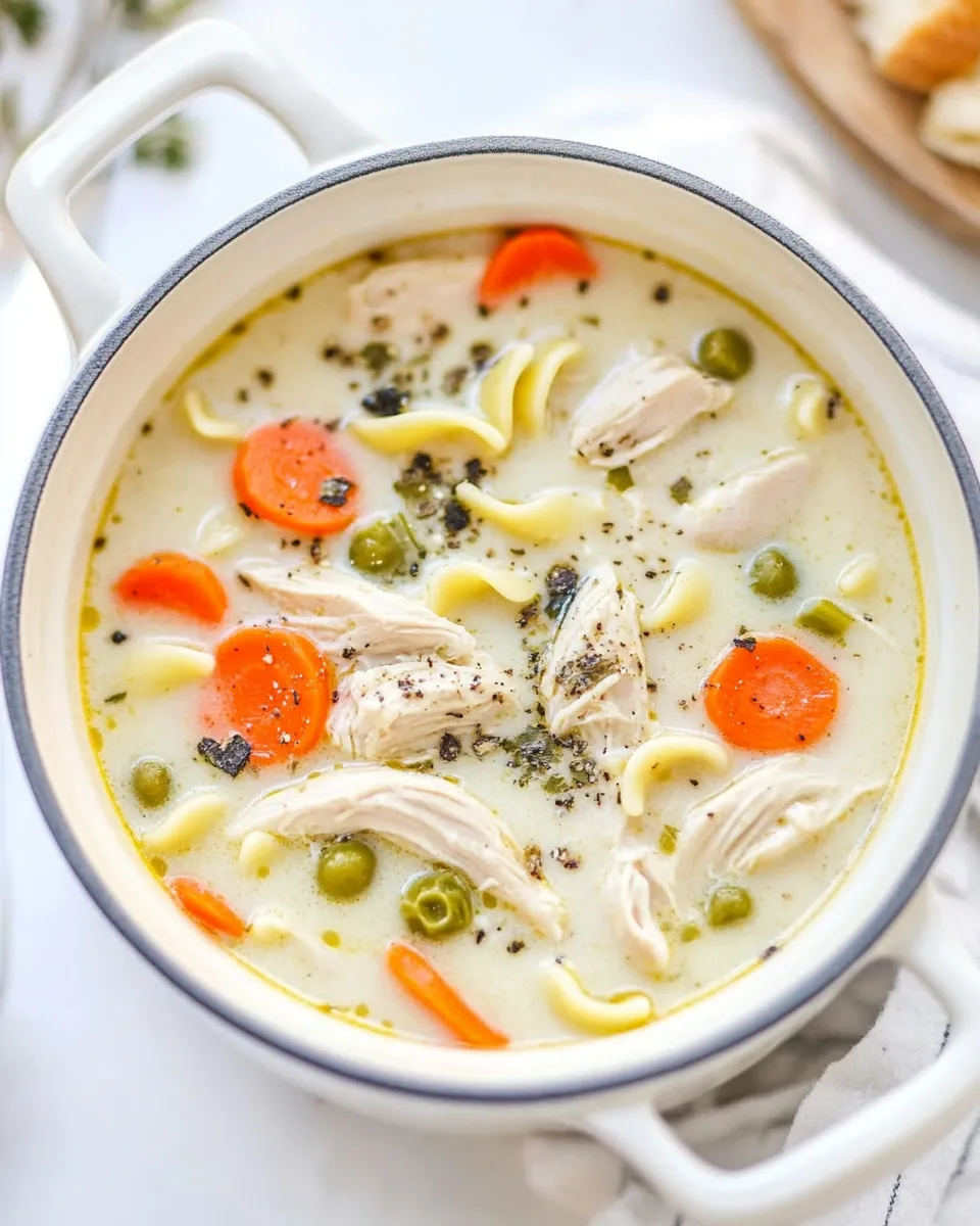 Easy Creamy Chicken Noodle Soup