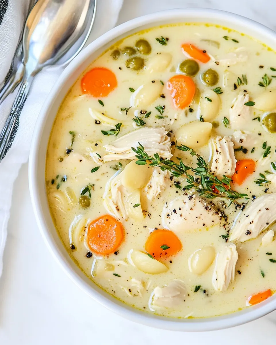 Easy Creamy Chicken Noodle Soup