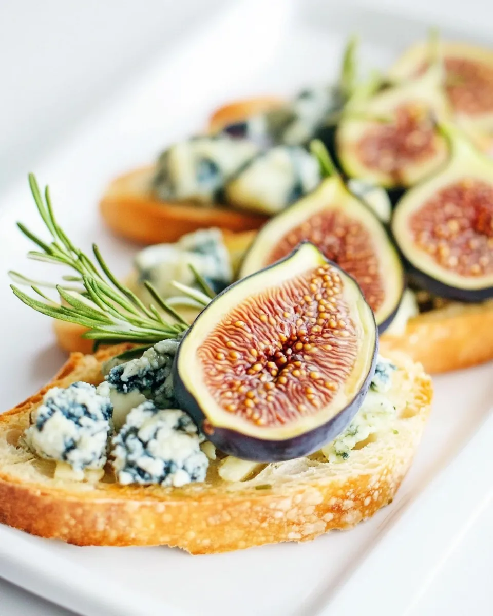 Fig Blue Cheese Honey Crostini