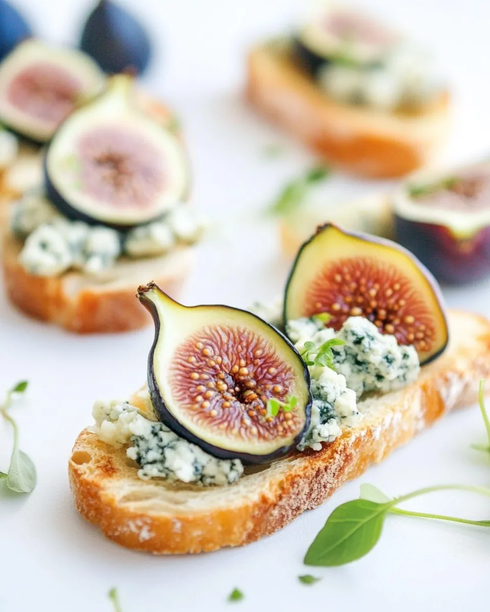 Fig Blue Cheese Honey Crostini