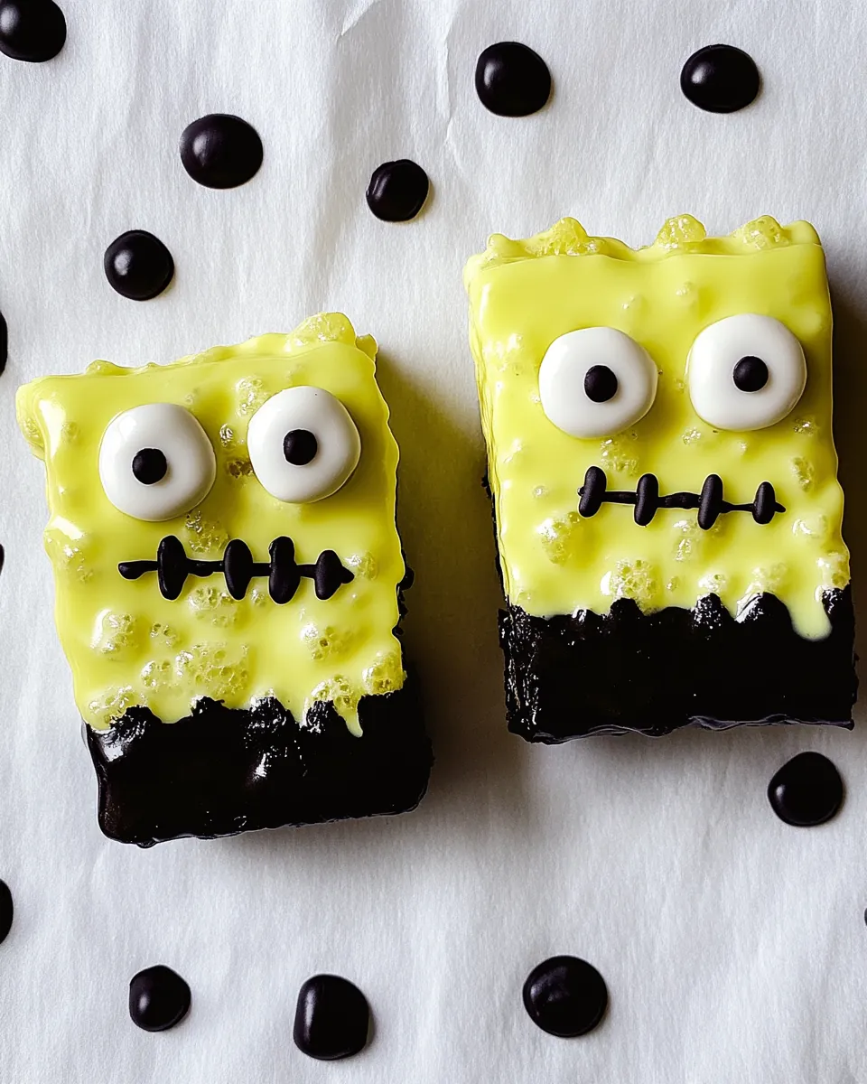 Frankenstein Rice Krispie Treats