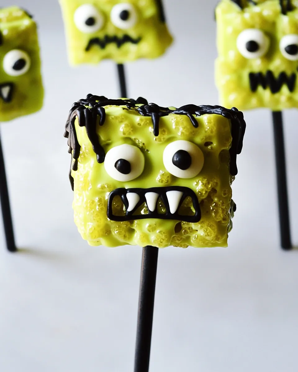 Frankenstein Rice Krispie Treats