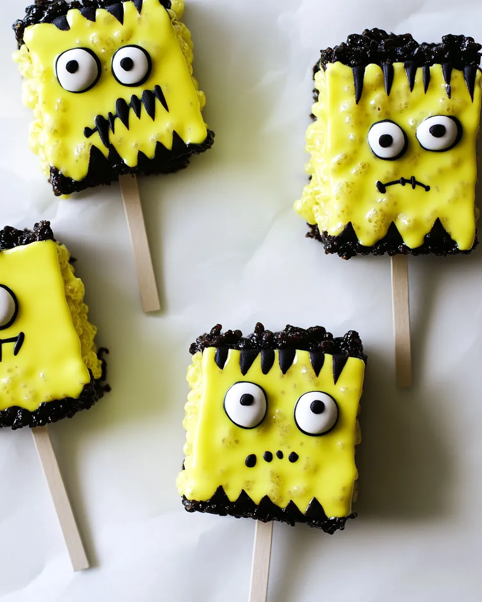 Frankenstein Rice Krispie Treats