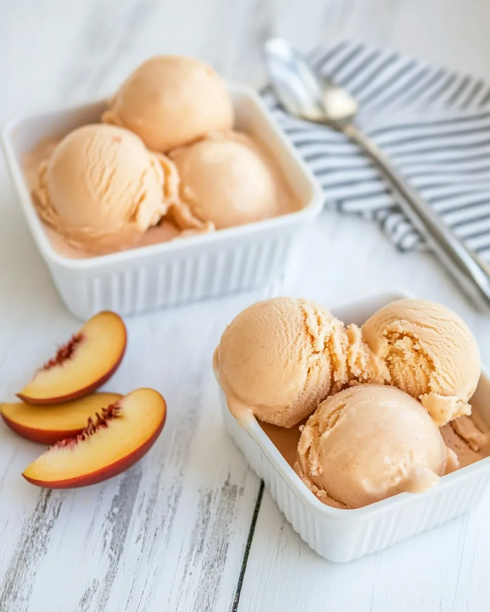 Fresh Peach Ice Cream