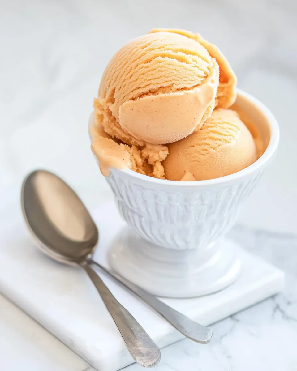 Fresh Peach Ice Cream