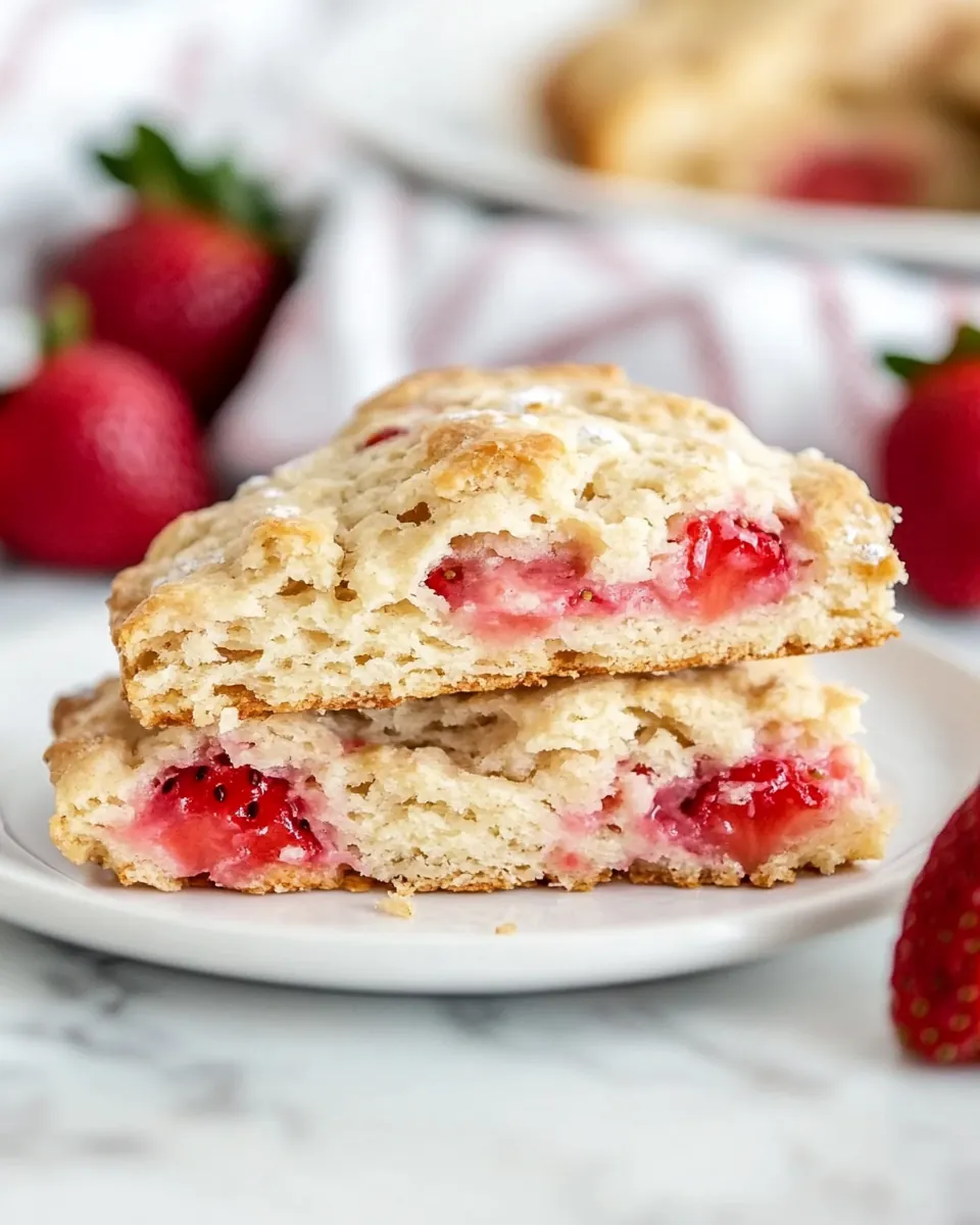 Fresh Strawberry Scones