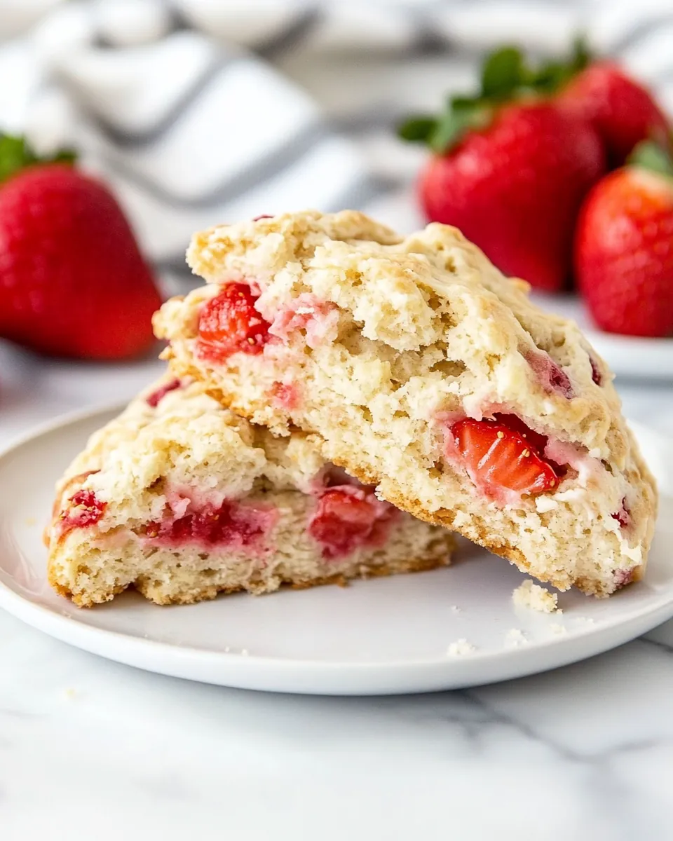 Fresh Strawberry Scones