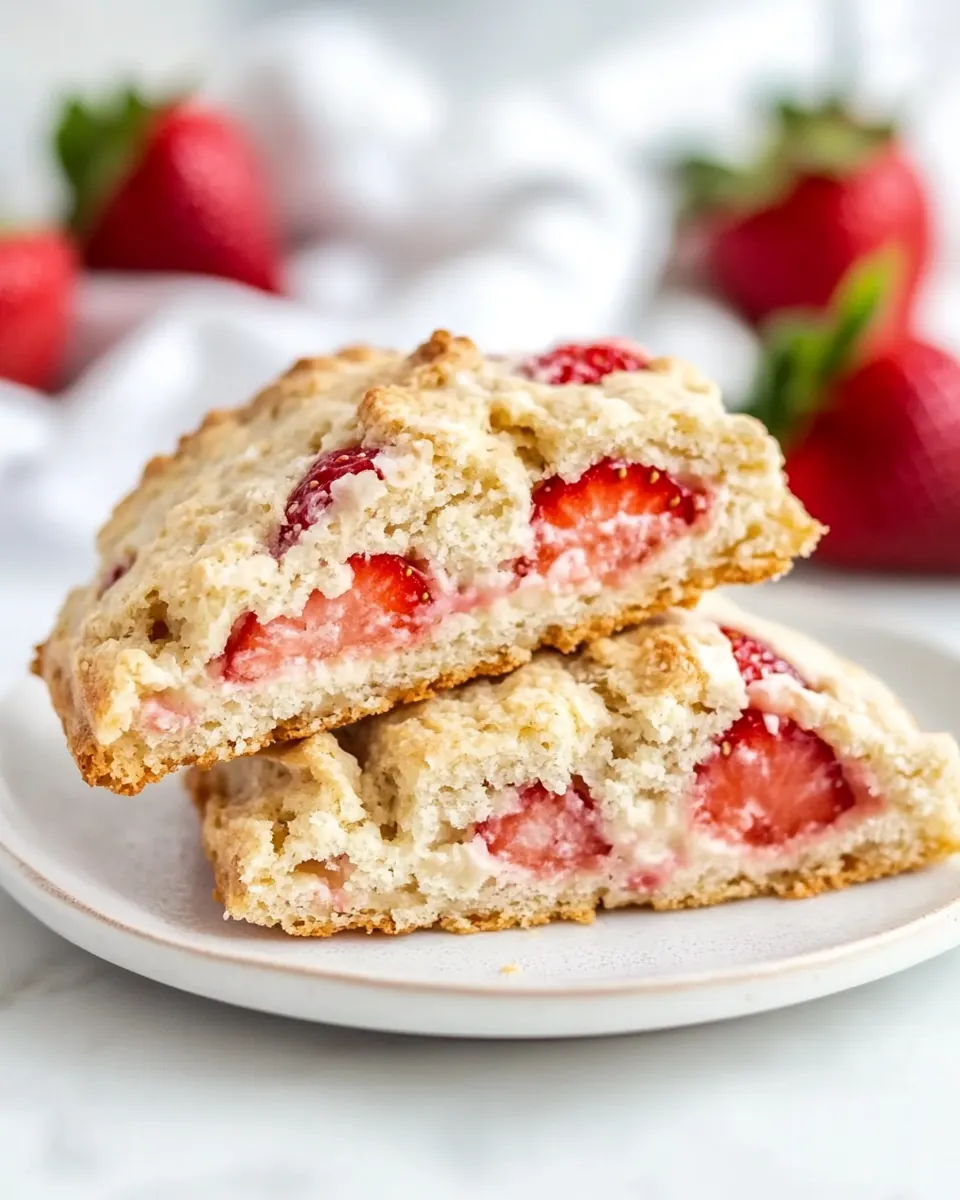 Fresh Strawberry Scones