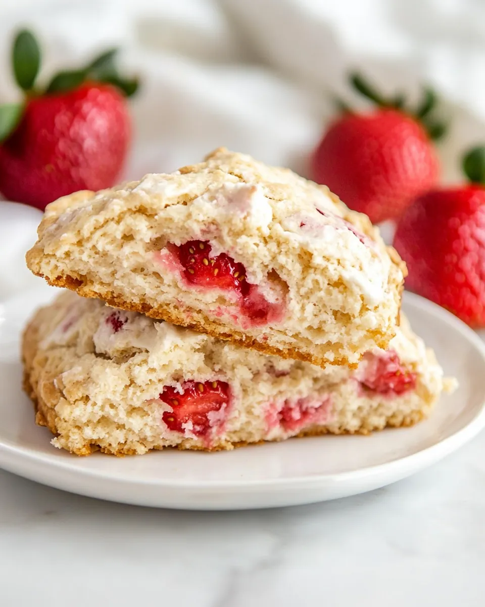 Fresh Strawberry Scones