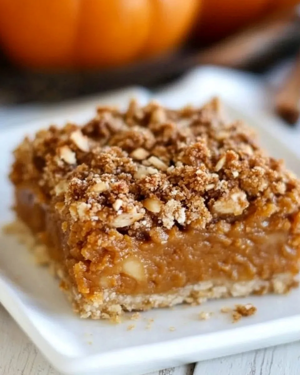 Gluten Free Pumpkin Pie Streusel Bars